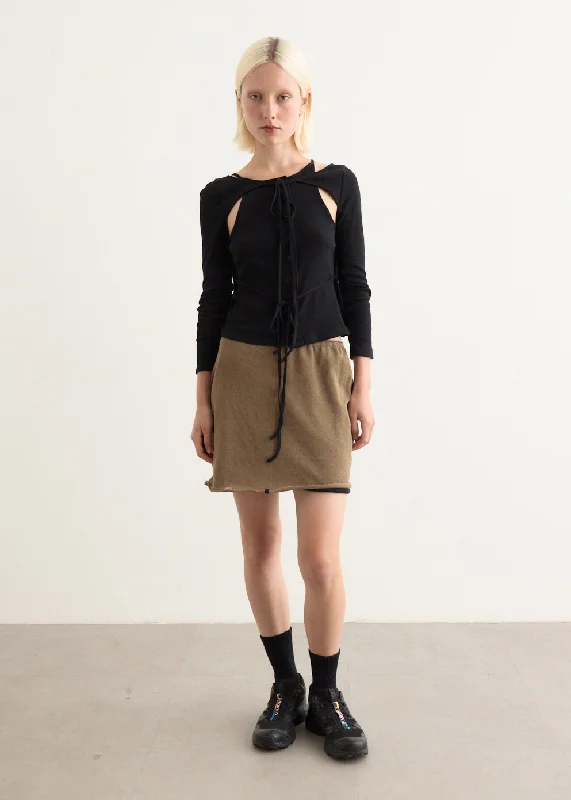 Veil Skirt belted skirt waist
