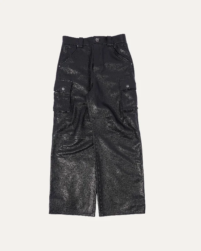 Leather Cargo Pants Trendy Palazzo Pants