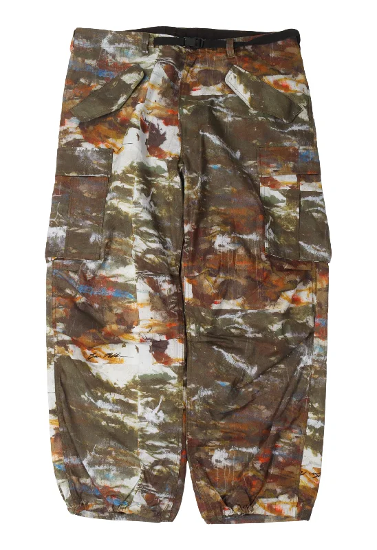 Camo Cargo Pants Stretch Fit Pants