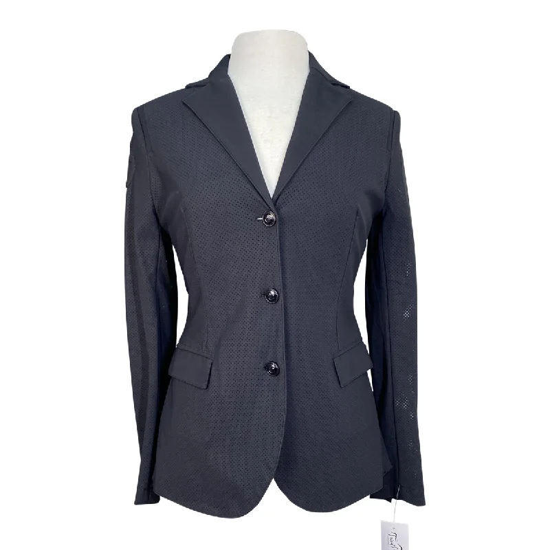 Cavalleria Toscana All-over Perforated Competition Jacket  in Black - Women's IT 42 (US 10) Wool Jacket Cashmere Jacket Tweed Jacket