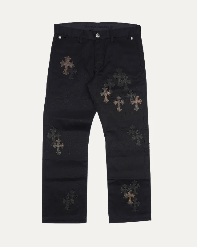 Cross Patch Chino Pants Cozy Fitted Pants
