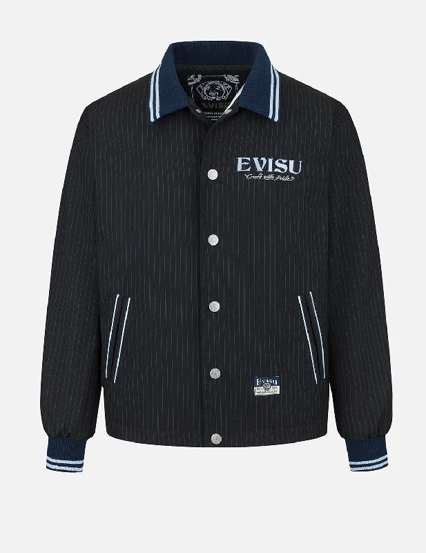 Logo and Slogan Embroidery Regular Fit Striped Suit Ccoach Jacket Fleece Jacket Down Jacket Feather Jacket