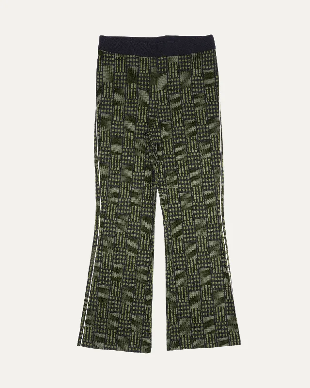 Plaid Flared Pants Comfortable Jogger Trousers