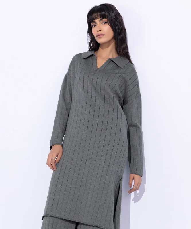 Wide Ribbed Long Sweater Satin Fabric Silk Fabric Chiffon Fabric