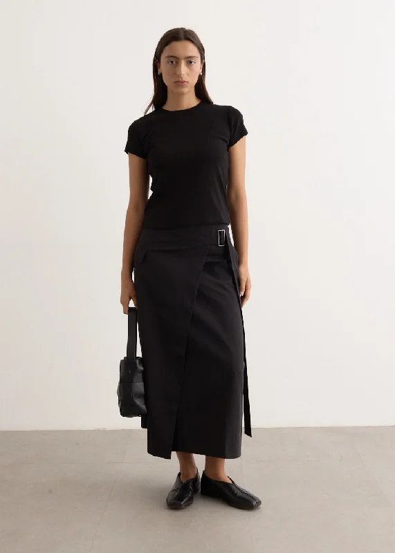 Utility Wrap Skirt chiffon skirt lightweight