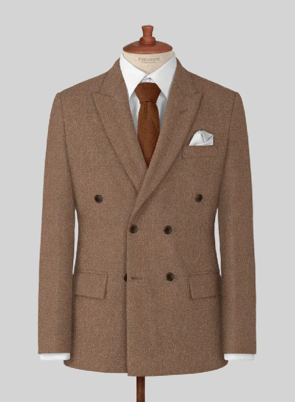 Naples Dolce Brown Tweed Jacket Nylon Fabric Polyester Fabric Spandex Fabric