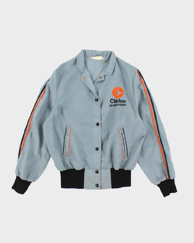 70's Vintage Women's Grey Avon Racing Jackets - M Jersey Jacket Tulle Jacket Batik Jacket