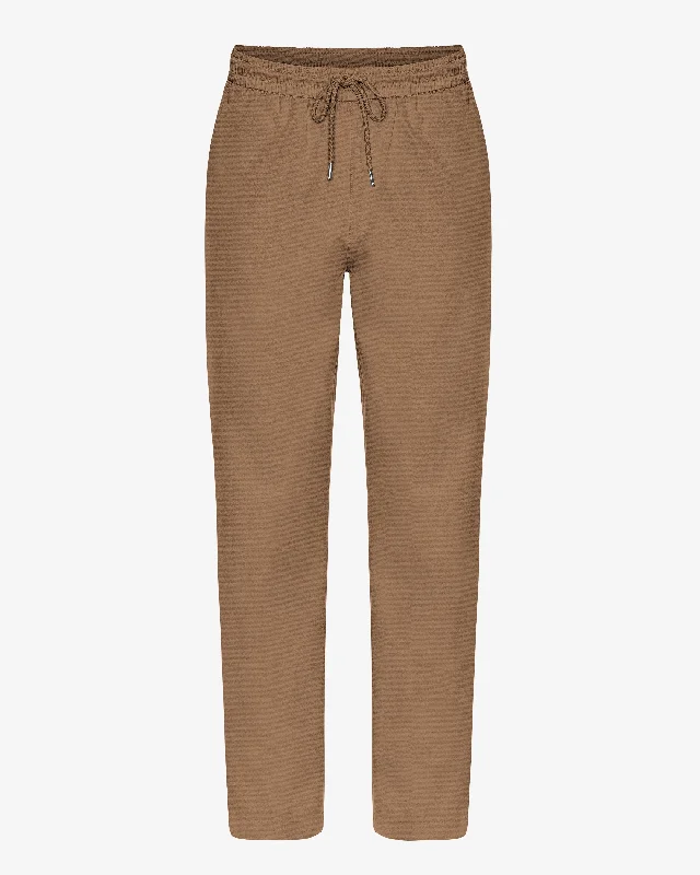 Organic Twill Pants - Sahara Camel Elegant Wool Trousers