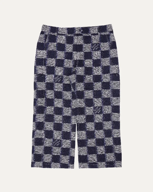 Damier Wool Workwear Pants Trendy Printed Pants
