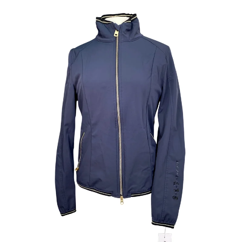 ELT Soft Shell Zip-Up Jacket in Navy - Women's Medium Zip Front Button Front Snap Front