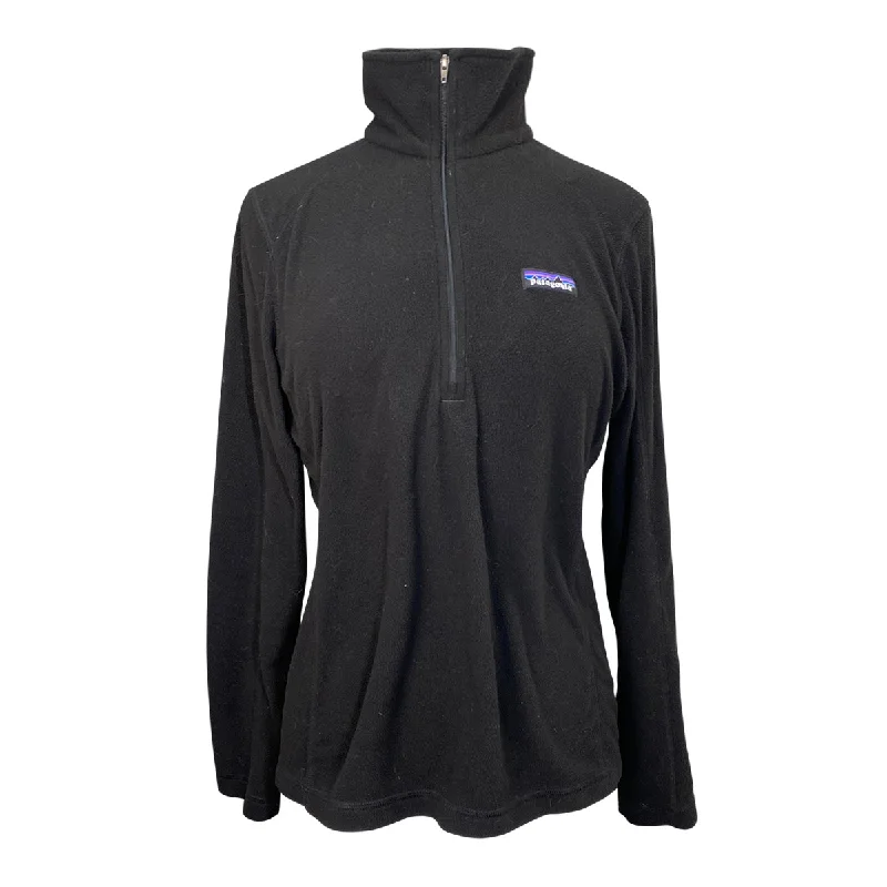 Patagonia Classic Fleece Jacket in Black - Women's Medium Welt Pockets Slit Pockets Flap Pockets