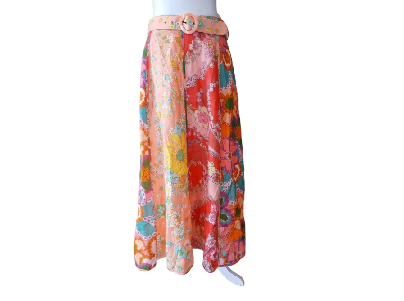 ZIMMERMANN Lola Panelled Skirt floral skirt print
