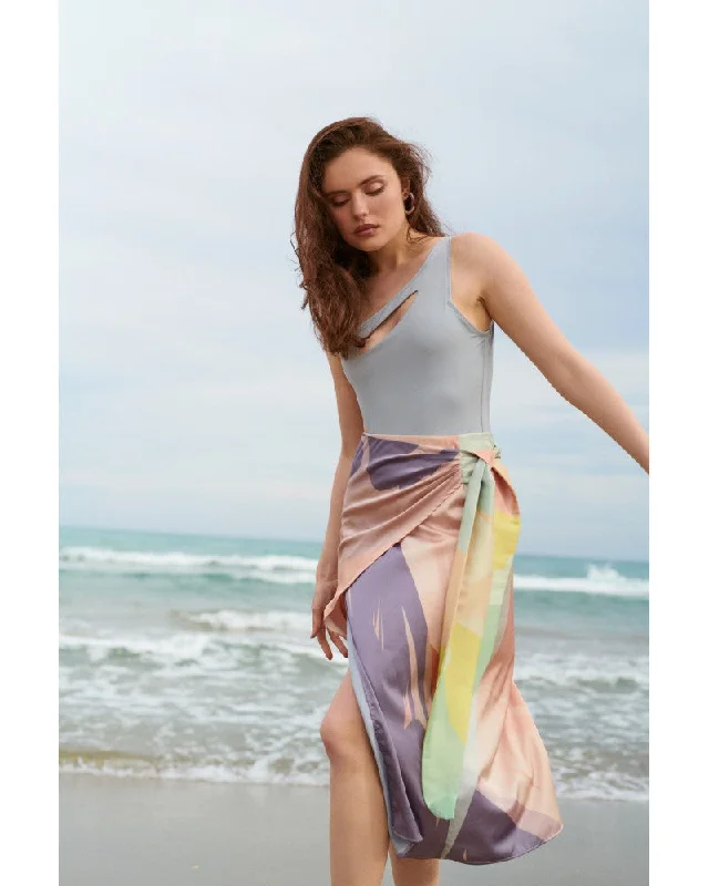 Agate Wrap Skirt denim skirt durable