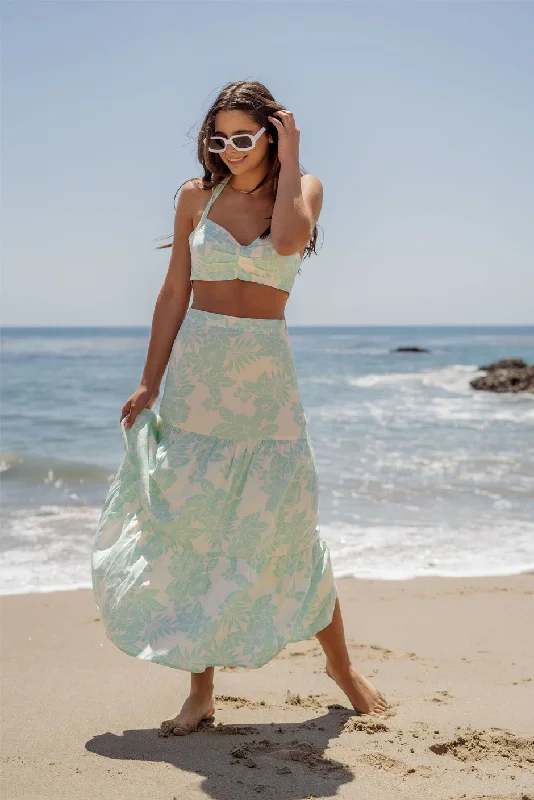 Melody Tiered Skirt denim skirt trendy