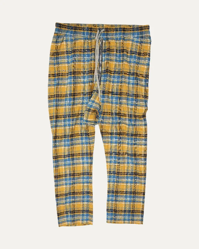SS21 Phlegethon Plaid Drop Crotch Pants Casual Skinny Fit Pants