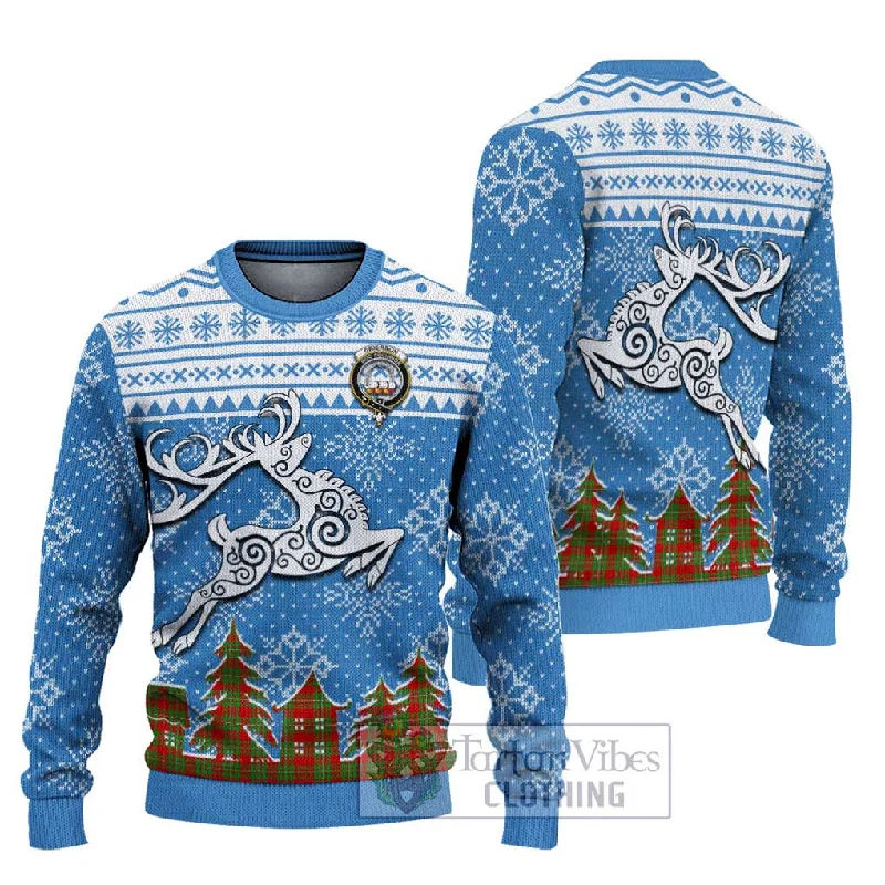 Grierson Clan Christmas Ugly Sweater Celtic Reindeer Style High Neck Crew Neck V-Neck