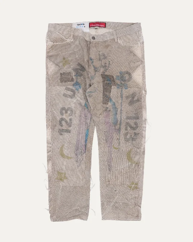 Union LA Canvas Painted Pants Chic Capri Pants