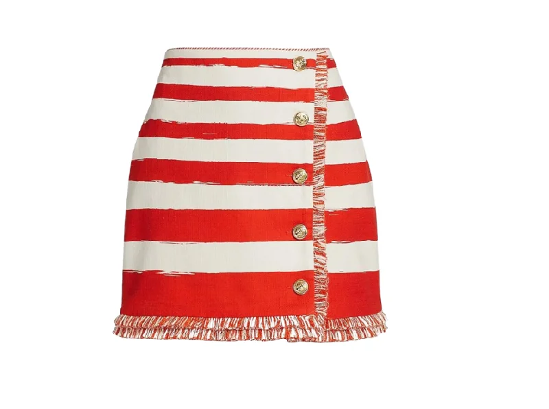 Zimmermann Postcard Striped Mini Skirt denim skirt stylish