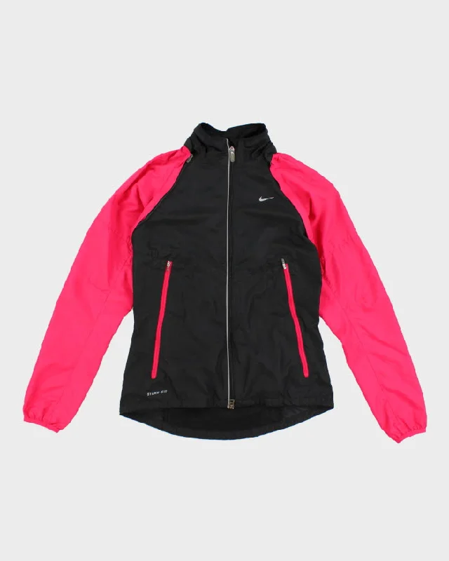 Y2k Nike Pink And Black Jacket - S Embroidered Jacket Appliqued Jacket Beaded Jacket