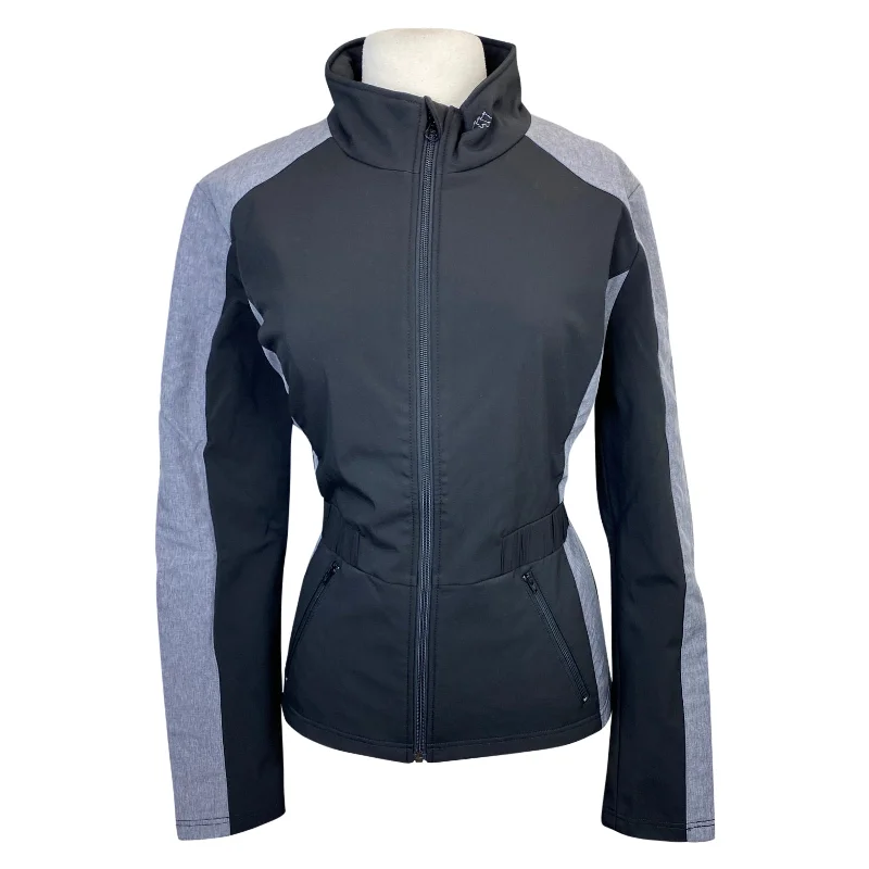 Equiline 'Dea' Softshell Jacket in Black/Grey - Women's Medium Faux Fur Jacket Real Fur Jacket Shearling Jacket
