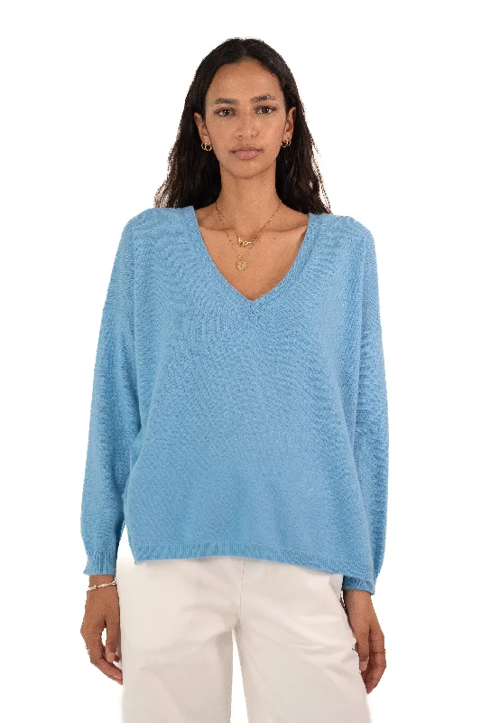 JEFF Ocean Blue Sweater Machine Wash Dry Clean Hand Wash