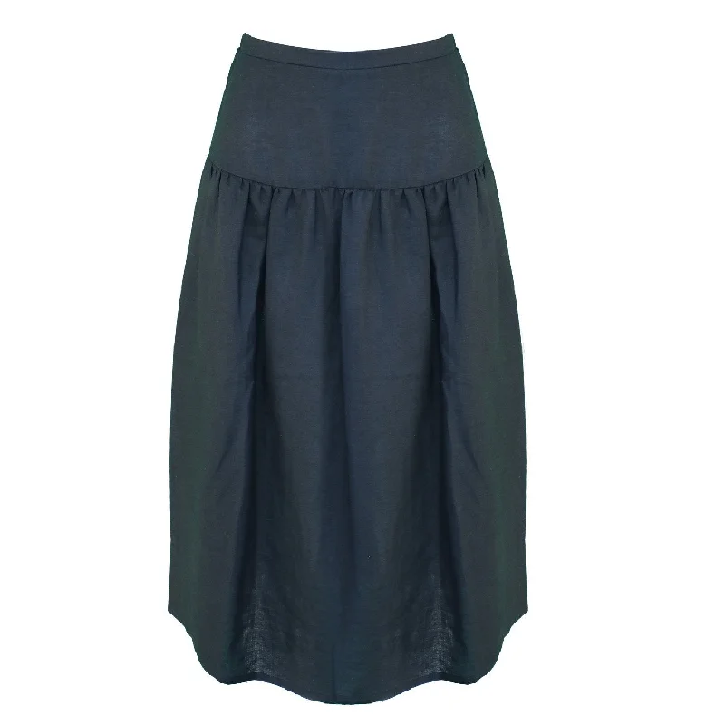 Beth Skirt / Black Linen linen skirt relaxed