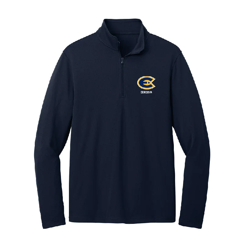 UW Eau Claire - NCAA Women's Gymnastics : Cadence Cordova - Lightweight Quarter Zip Jacket Welt Pockets Slit Pockets Flap Pockets