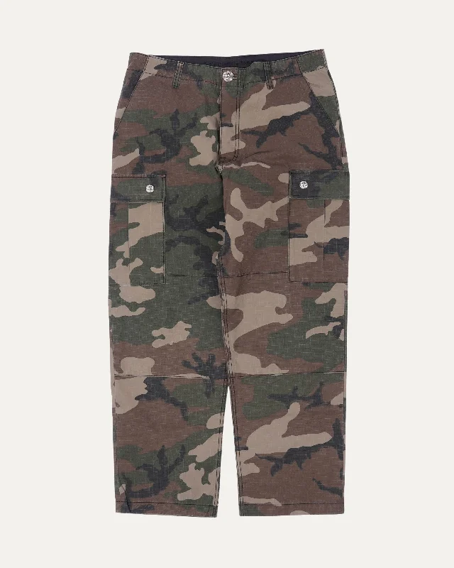 Camouflage Cargo Pants Elegant Palazzo Trousers