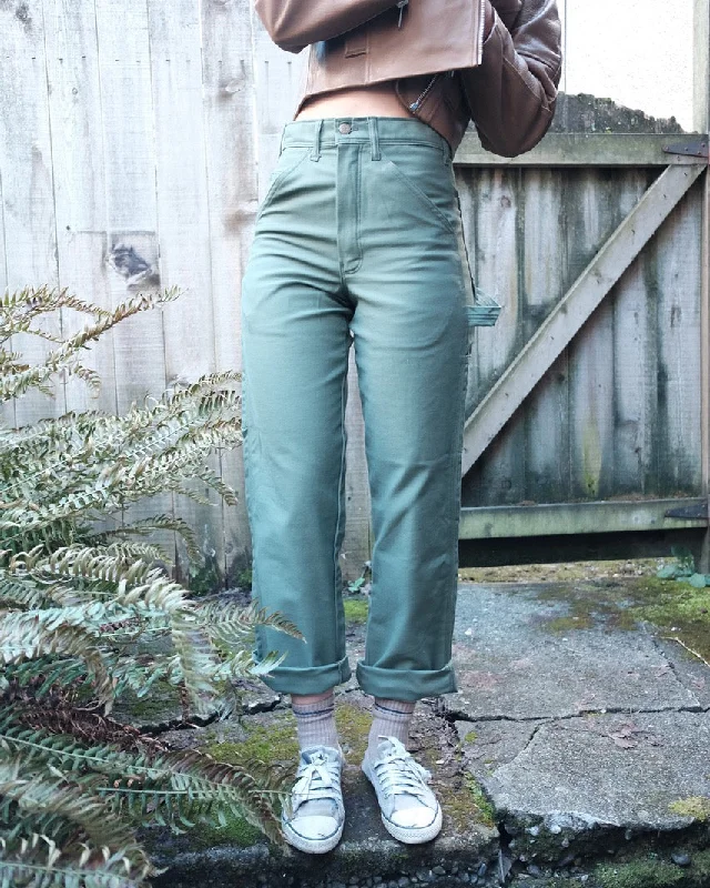 Stan Ray Painter Pant, Olive Sateen Lightweight Jogger Pants