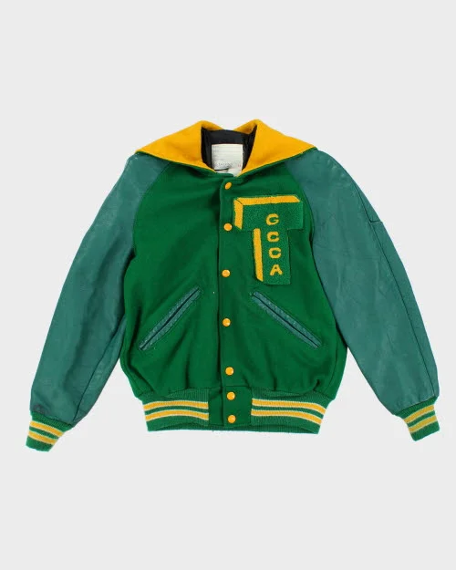 Vintage 70's Women's Embroidered Varsity Jacket - S Bomber Jacket Anorak Windbreaker