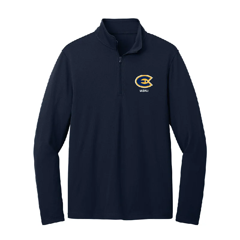 UW Eau Claire - NCAA Women's Gymnastics : Linnea Vasali - Lightweight Quarter Zip Jacket Zippered Front Buttoned Front Snap Front