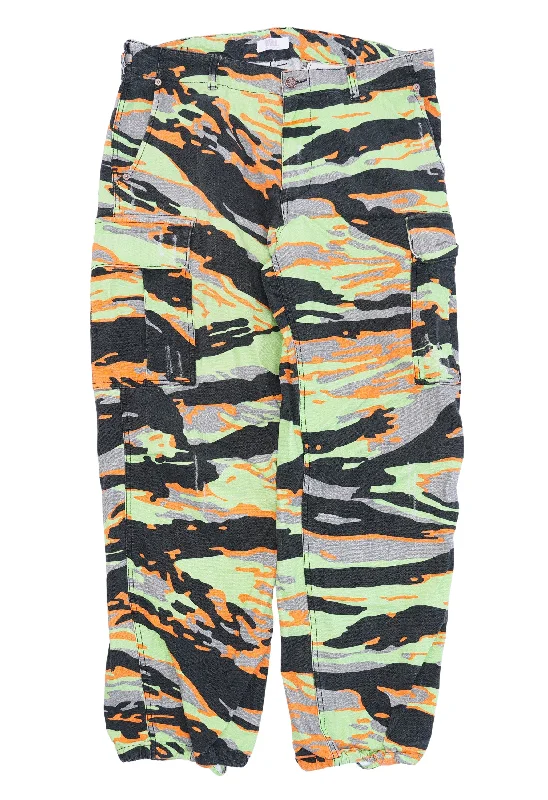Tiger Stripe Camo Cargo Pants Casual Wide Pants