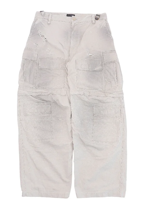 Distressed Convertible Cargo Pants Fashionable Sporty Pants