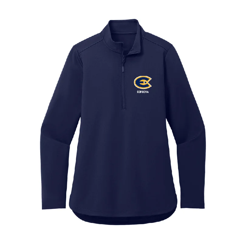 UW Eau Claire - NCAA Women's Gymnastics : Cadence Cordova - Women's Premium Quarter Zip Jacket Embroidered Jacket Appliqued Jacket Beaded Jacket