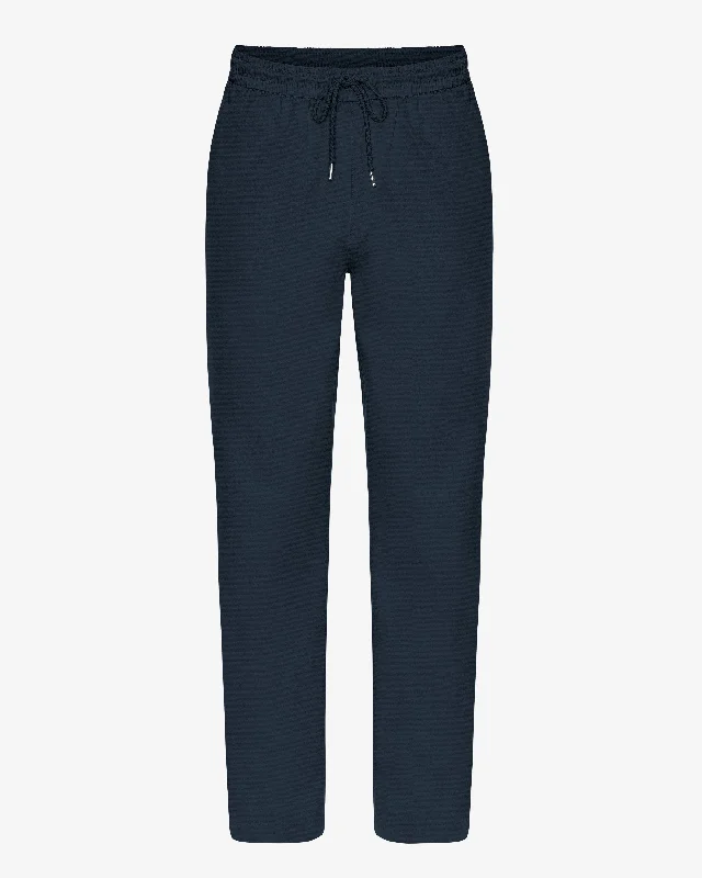 Organic Twill Pants - Navy Blue Stretch Fit Pants