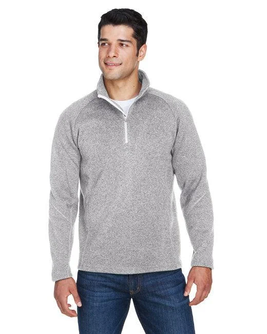 Devon & Jones Adult Bristol Sweater Fleece Quarter-Zip DG792 Toggled Drawstring Belted