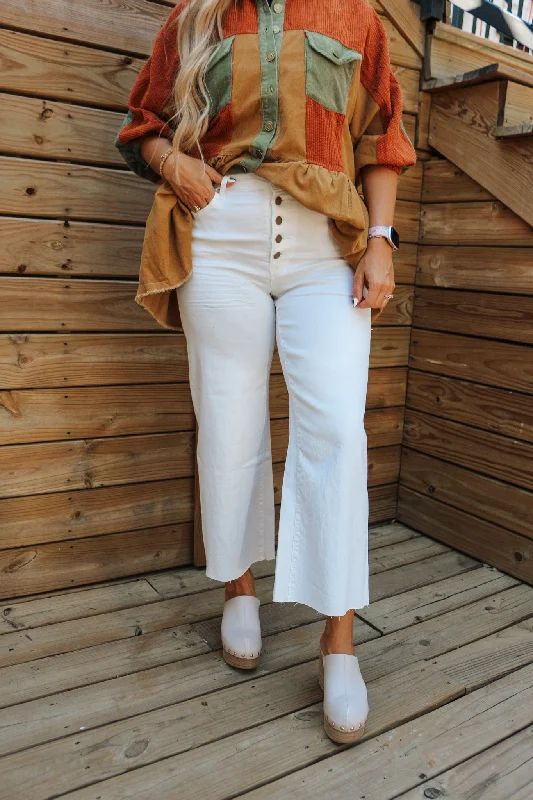 Call the Shots Button Fly Pant - 3 Colors Elegant High-Waist Pants