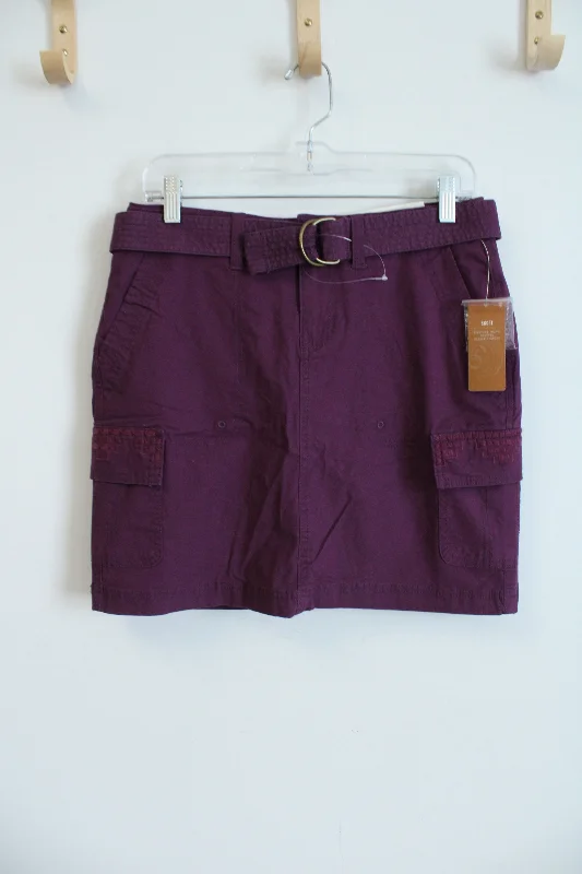 NEW Sonom a Modern Fit Purple Cargo Belted Skirt | 4 slim fit skirt