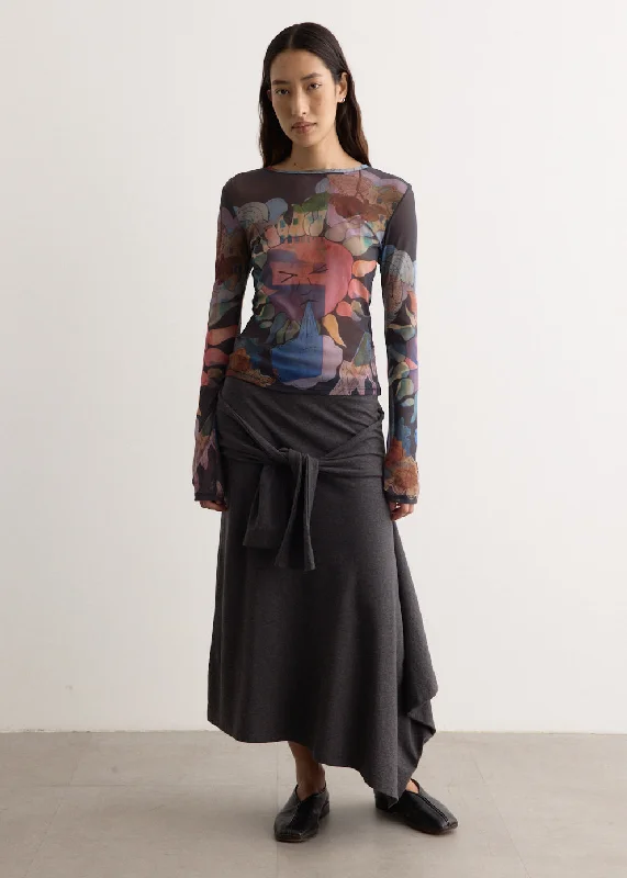 Sash Skirt a-line skirt cut