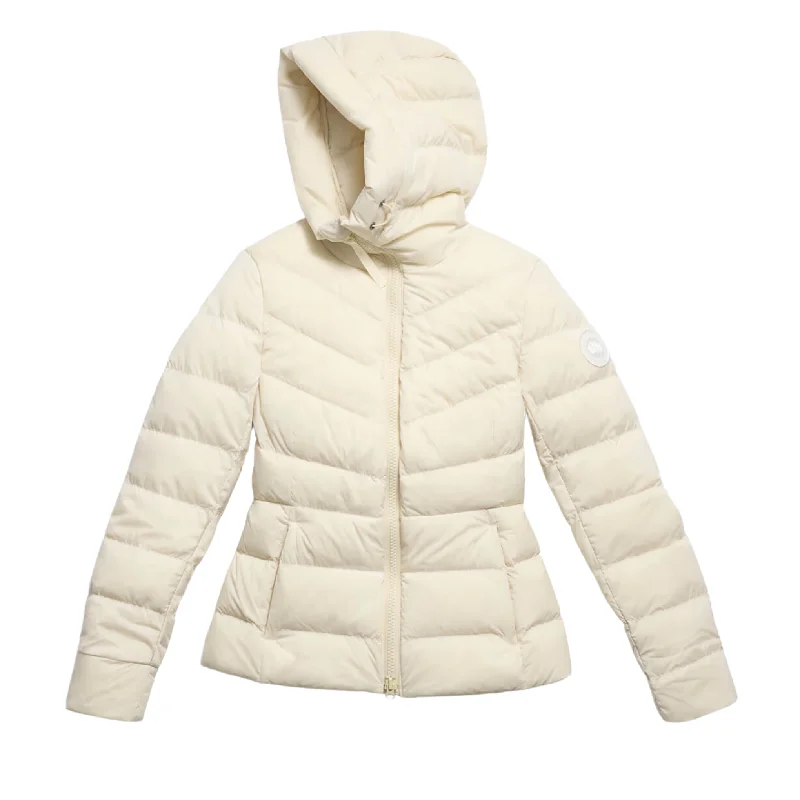 Canada Goose Women's Clair Jacket - White Disc Rayon Jacket Velvet Jacket Corduroy Jacket