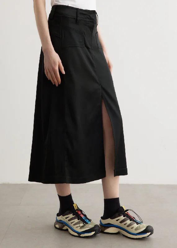 O-Yan Gonna Skirt linen skirt natural