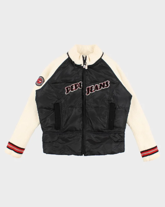 Pepe Jeans Jacket - L Ribbed Jacket Pleated Jacket Ruffled Jacket