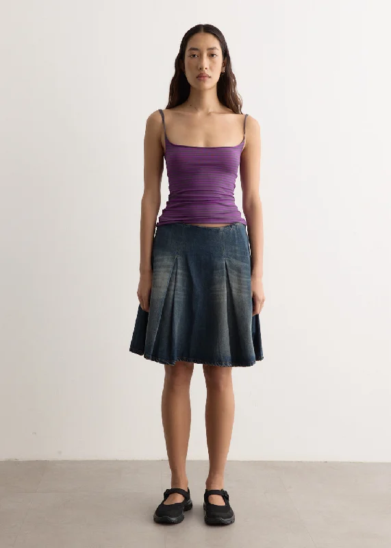 Corinne Midi Skirt silk skirt lustrous