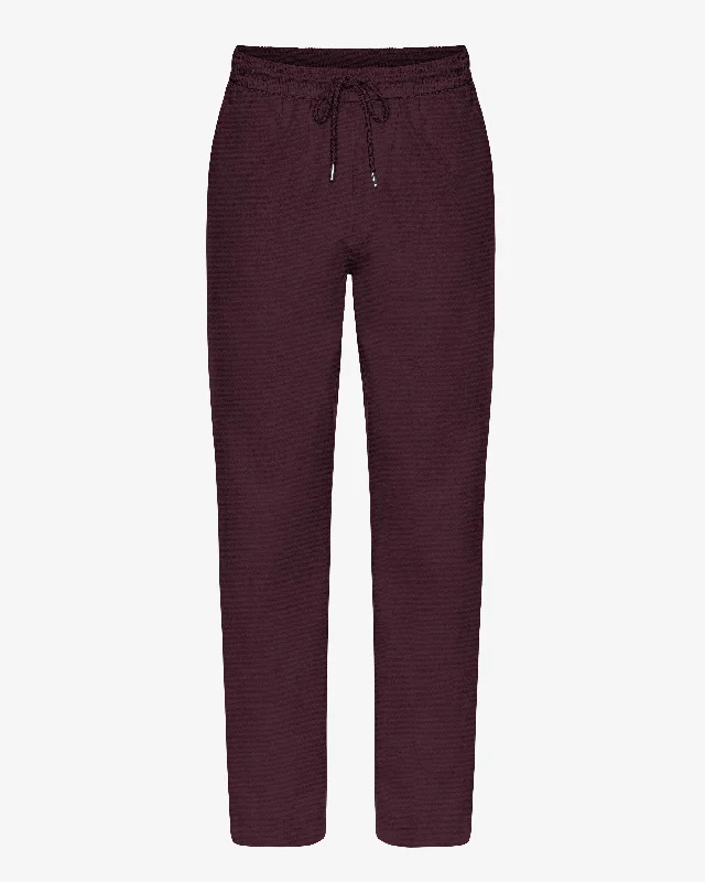Organic Twill Pants - Oxblood Red Comfortable Denim Pants