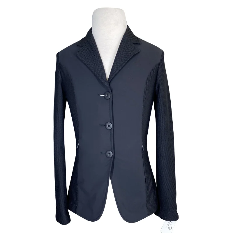 RJ Classics 'Harmony' Mesh Show Jacket in Black - Women's 6R Boat Neck Shawl Collar Notched Collar
