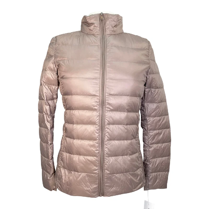 Xiao Yu Ultra Light Down Jacket in Moon Rock - Women's Medium Print Jacket Jacquard Jacket Embroidered Jacket