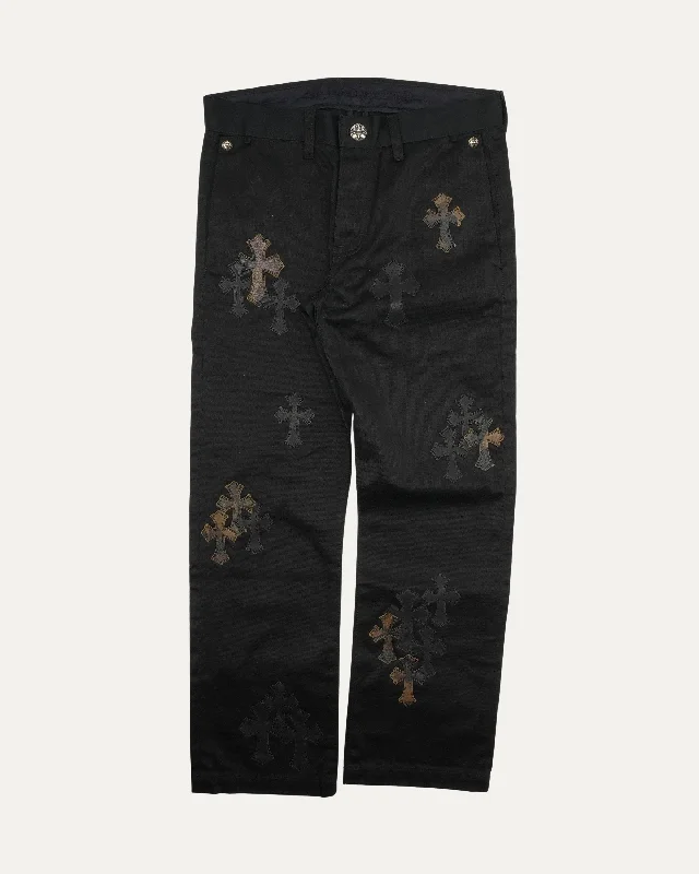 Cross Patch Chino Pants Casual Drawstring Pants