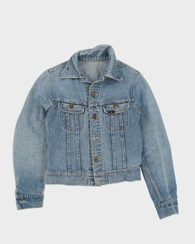 Vintage 70s Lee Blue Denim Jacket - XS / S Cotton Fabric Linen Fabric Terry Fabric