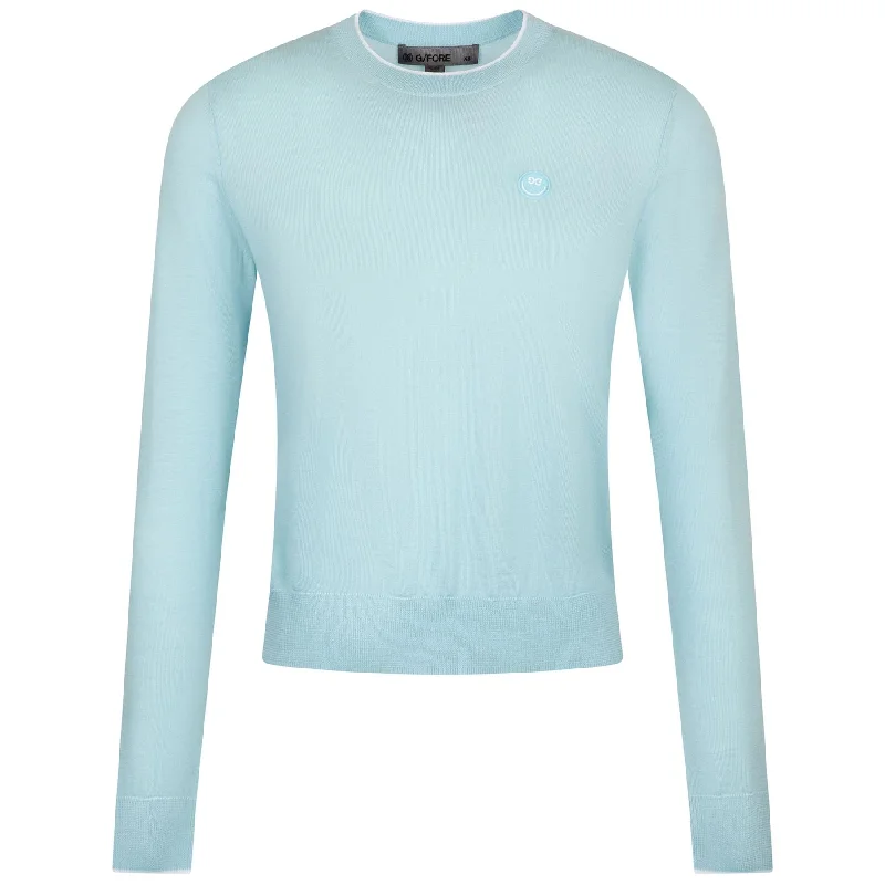 Womens Happy G's Merino Wool Crewneck Sweater Powder - W24 Sweater Knitwear Pullover