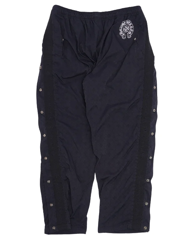Snap-Button Track Pants Modern Skinny Pants